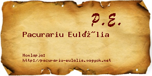 Pacurariu Eulália névjegykártya